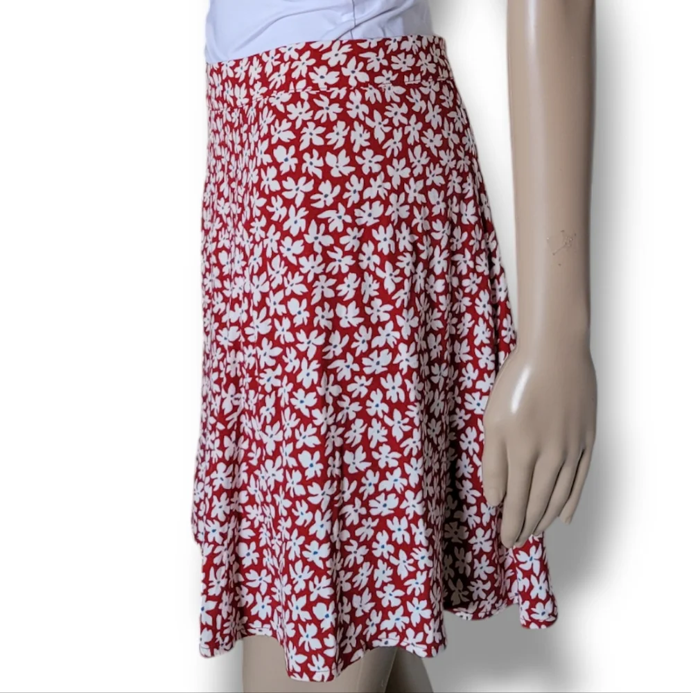 Reformation Red Floral Mini Skirt